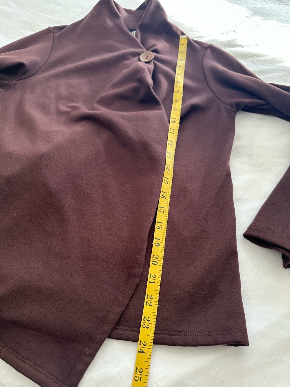 Bobeau rich Chocolate Brown Knit Cardigan, size medium petite - Picture 8 of 9